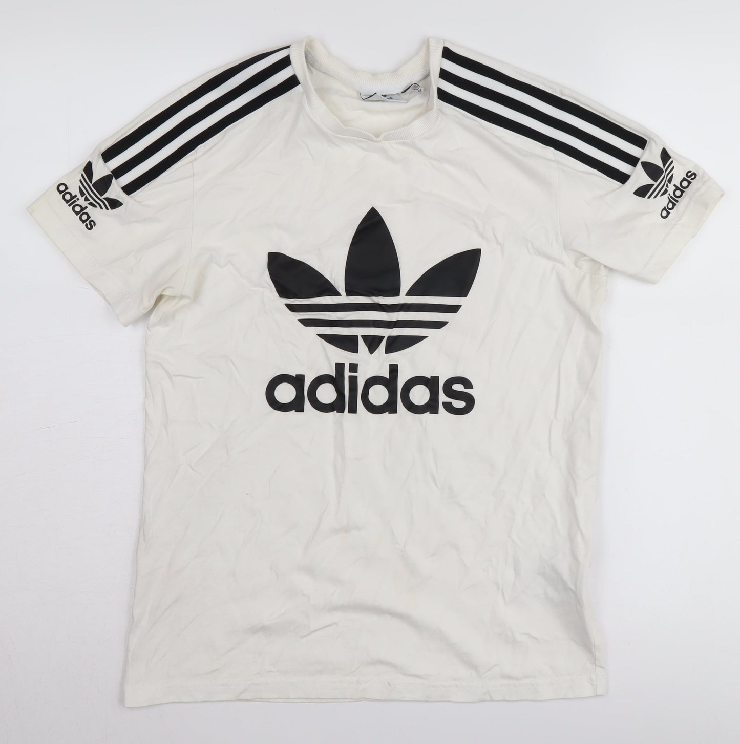 Womens UK Size 4 adidas White Basic T-Shirt