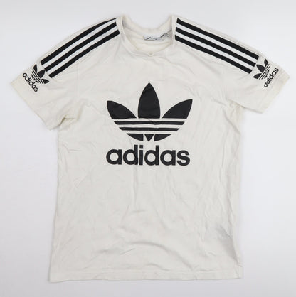 Womens UK Size 4 adidas White Basic T-Shirt