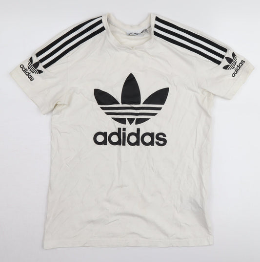 Womens UK Size 4 adidas White Basic T-Shirt