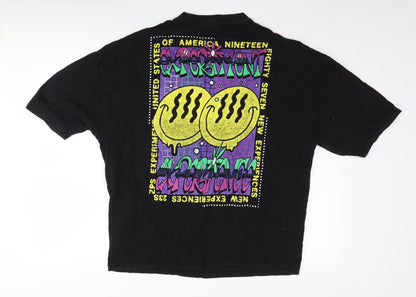 Mens UK Size S ASOS Design Black  T-Shirt