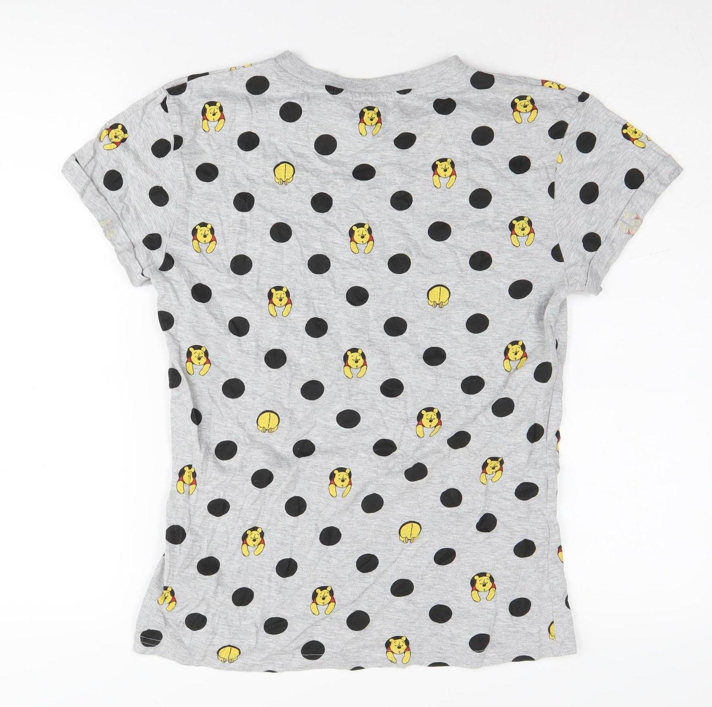 Womens UK Size XS Disney Grey Basic T-Shirt