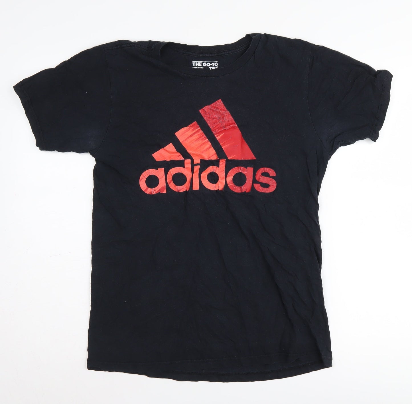 Adidas Men's Black M Cotton Logo T-Shirt Crew Neck