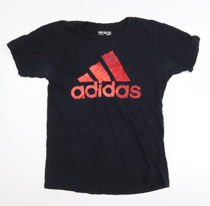 Adidas Men's Black M Cotton Logo T-Shirt Crew Neck
