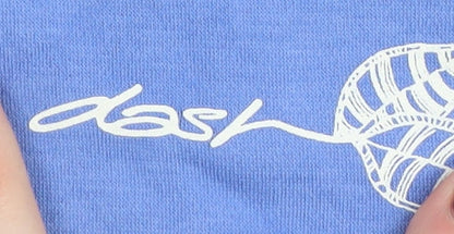 Womens UK Size 10 DASH Blue Basic T-Shirt