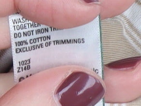 Marks and Spencer Men's Beige Striped Polo Shirt S