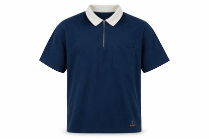 Farah Men's Blue Polo, Size M, Short Sleeve
