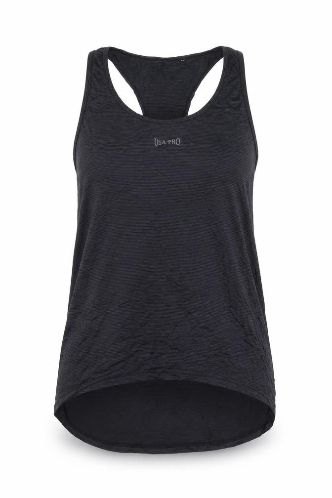 Womens UK Size 8 USA Pro Black Gym & Training Tank