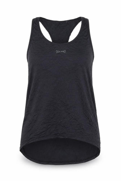 Womens UK Size 8 USA Pro Black Gym & Training Tank