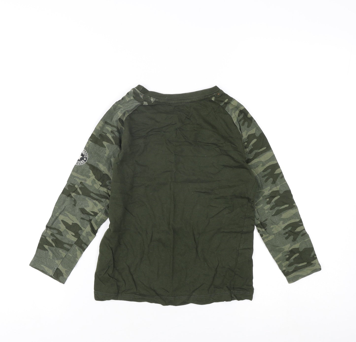 Threadboys Boys Green Camouflage Long Sleeve T-Shirt 5-6 Yrs