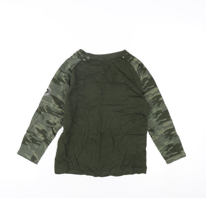 Threadboys Boys Green Camouflage Long Sleeve T-Shirt 5-6 Yrs
