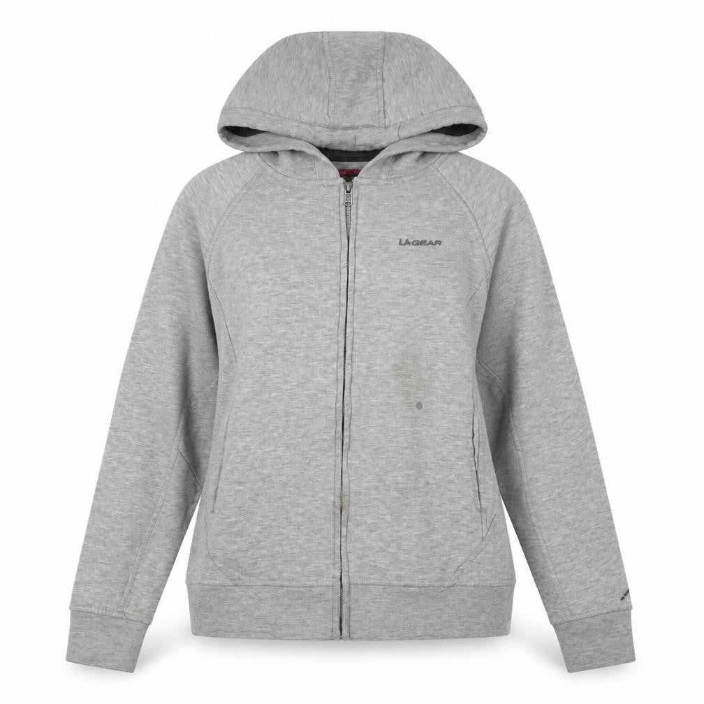 Womens UK Size 10 LA Gear Grey Full Zip Hoodie