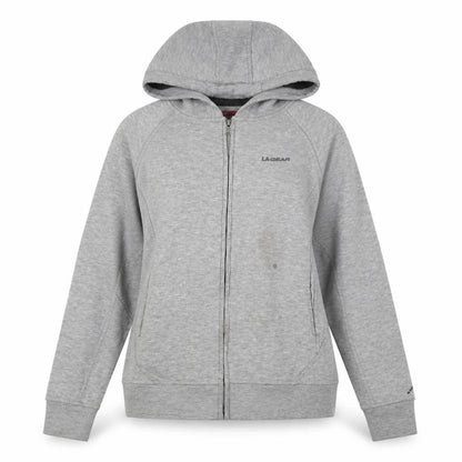 Womens UK Size 10 LA Gear Grey Full Zip Hoodie