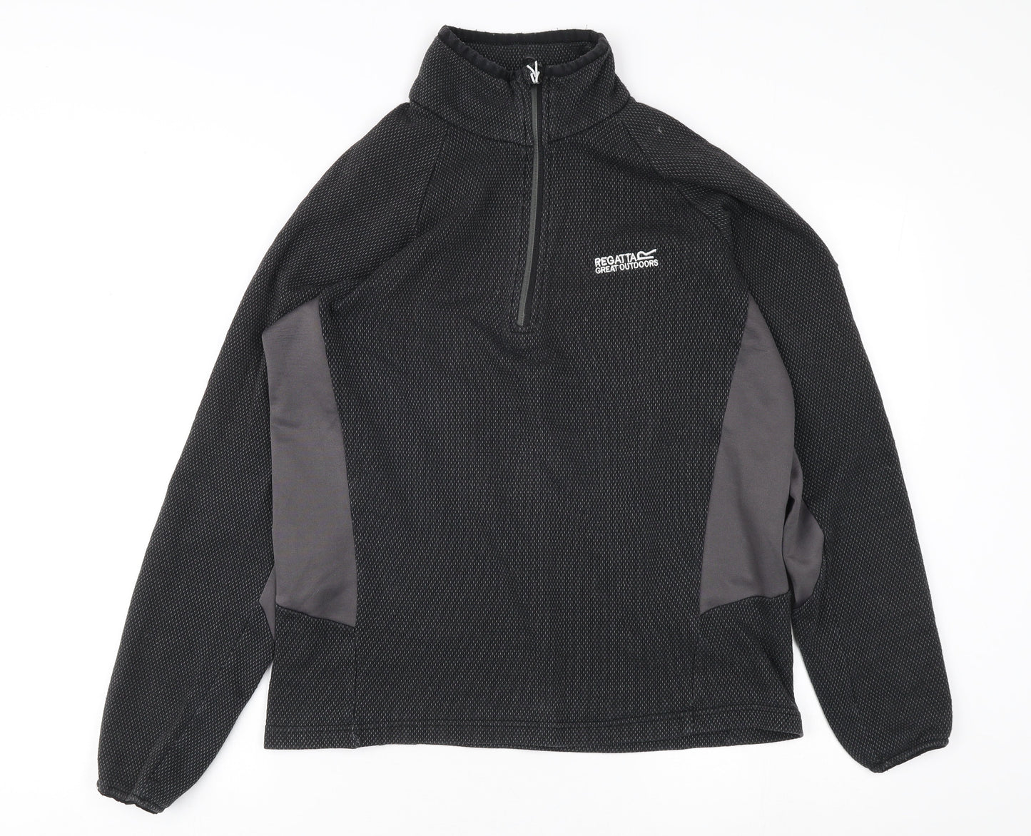 Mens UK Size M Regatta Black 1/2 Zip Sweatshirt