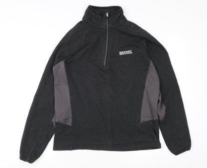 Mens UK Size M Regatta Black 1/2 Zip Sweatshirt