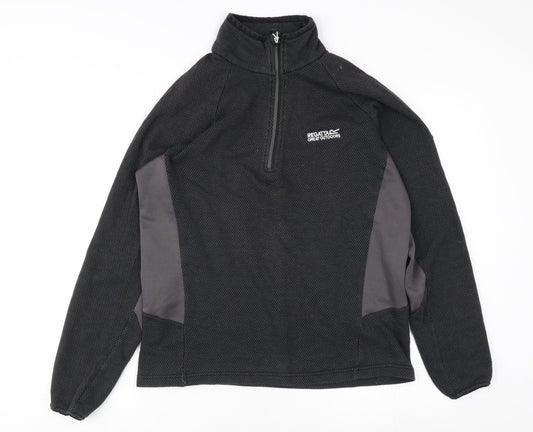 Mens UK Size M Regatta Black 1/2 Zip Sweatshirt