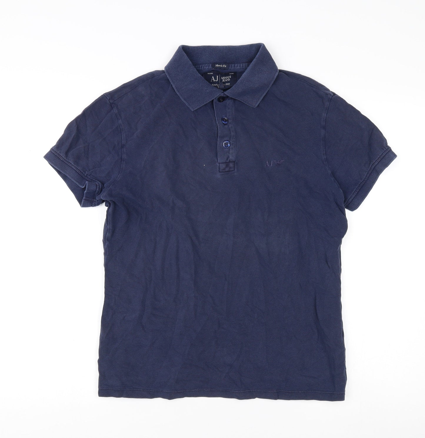 Armani Jeans Men's Blue M Polo Shirt - Short Sleeve