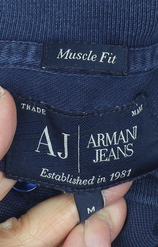 Armani Jeans Men's Blue M Polo Shirt - Short Sleeve