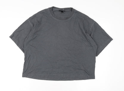 Womens UK Size M Topshop Grey Basic T-Shirt
