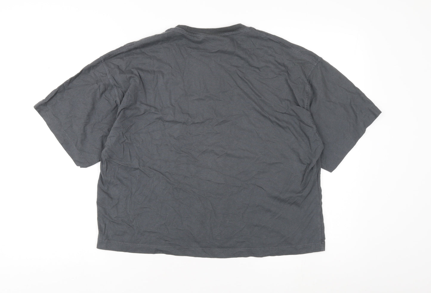 Womens UK Size M Topshop Grey Basic T-Shirt