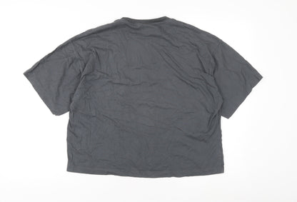 Womens UK Size M Topshop Grey Basic T-Shirt