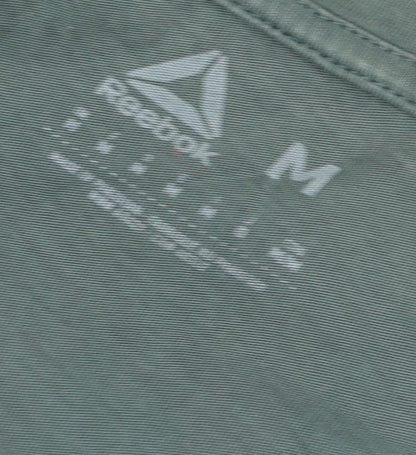 Reebok Men's Green T-Shirt, M, Logo, Cotton, Excellent