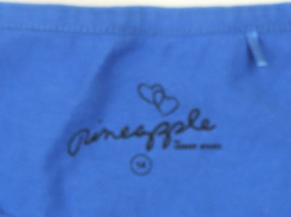 Pineapple Women's Blue Cropped T-Shirt, L