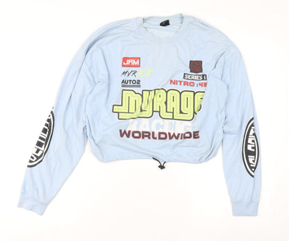 Urban Outfitters Unisex Kids Blue Racing Graphic Pullover XS