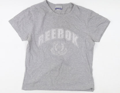 Womens UK Size 12 Reebok Grey Basic T-Shirt