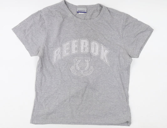 Womens UK Size 12 Reebok Grey Basic T-Shirt