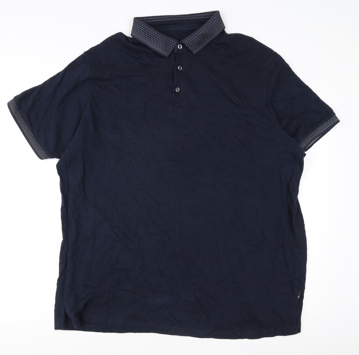 Burton Men's Blue 2XL Cotton Polo with Collarless Style
