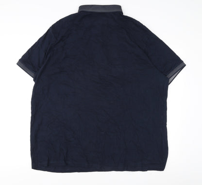 Burton Men's Blue 2XL Cotton Polo with Collarless Style