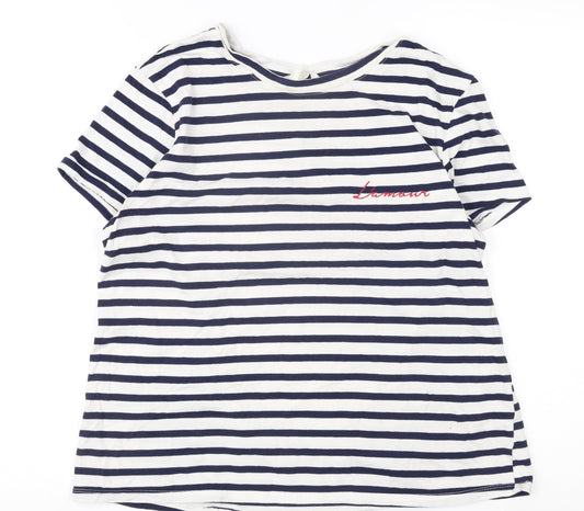 Womens UK Size 12 H&M White Basic T-Shirt