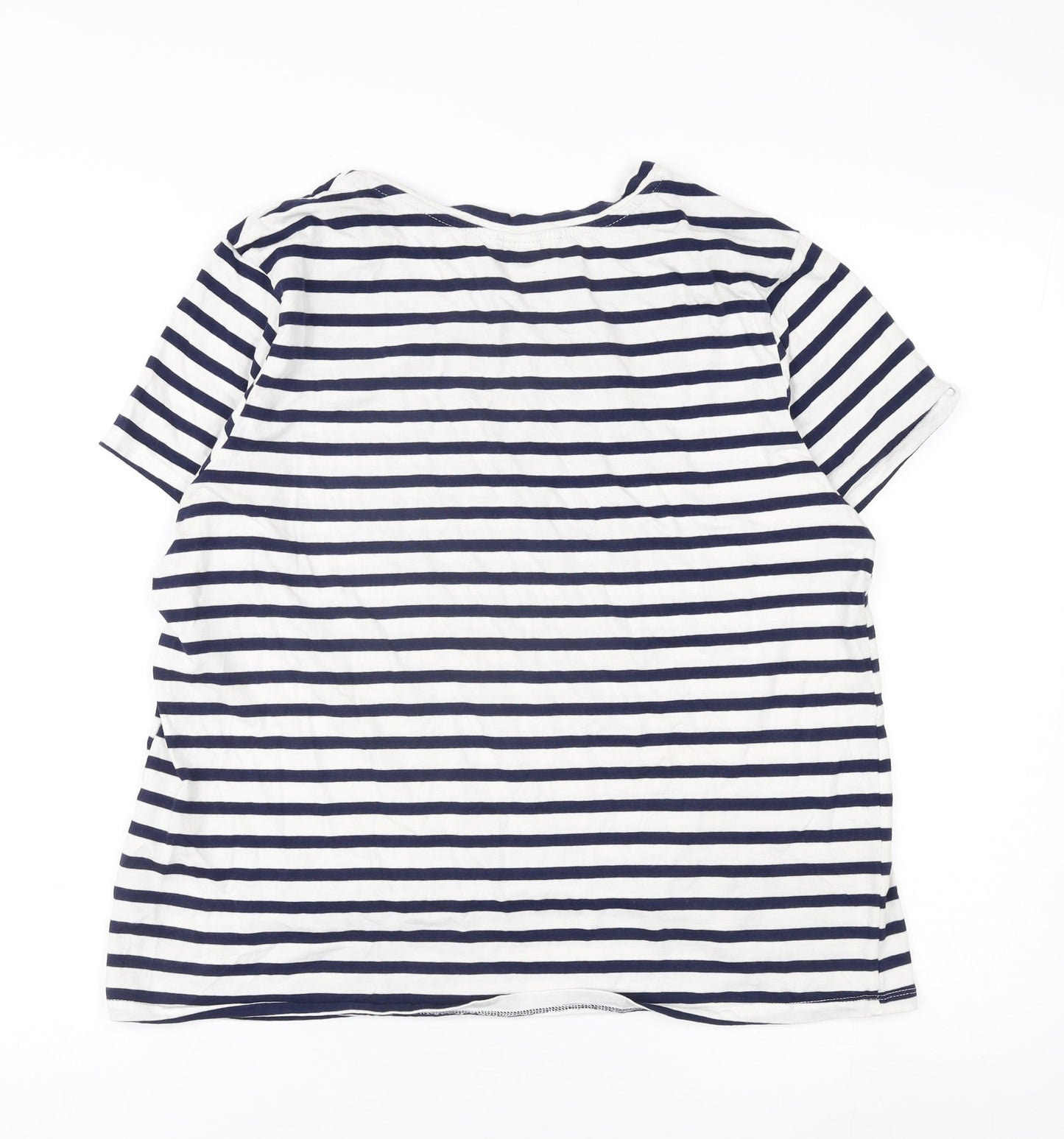 Womens UK Size 12 H&M White Basic T-Shirt