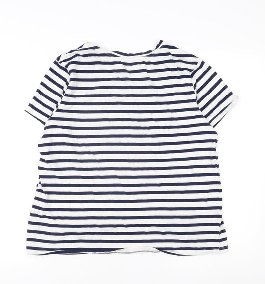 Womens UK Size 12 H&M White Basic T-Shirt