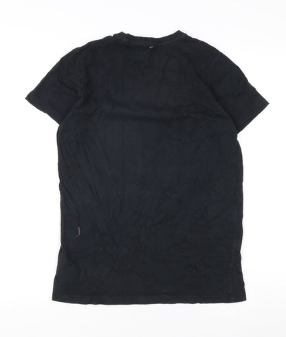 Blue Zoo Boys Black Graphic Music T-Shirt, 13-14 Years, Regular Fit