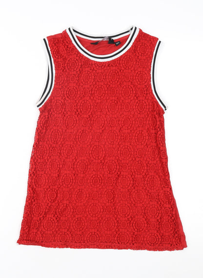 Womens UK Size 10 Dorothy Perkins Red  Tank