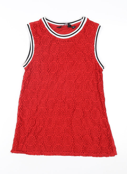 Womens UK Size 10 Dorothy Perkins Red  Tank