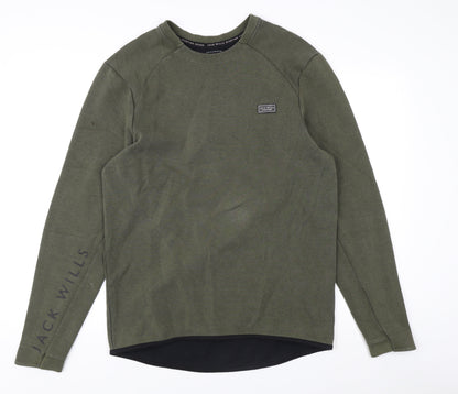 Mens UK Size M Jack Wills Green Pullover Sweatshirt