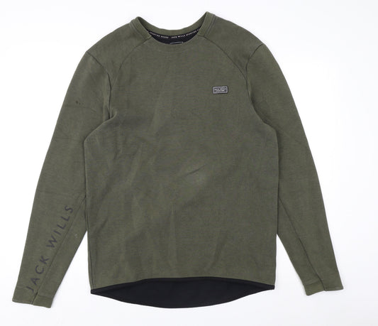 Mens UK Size M Jack Wills Green Pullover Sweatshirt