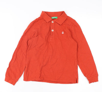 United Colors of Benetton Boys Red Polo Shirt 4-5 Years
