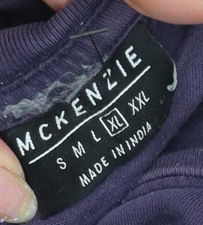McKenzie Men's Purple XL Logo T-Shirt