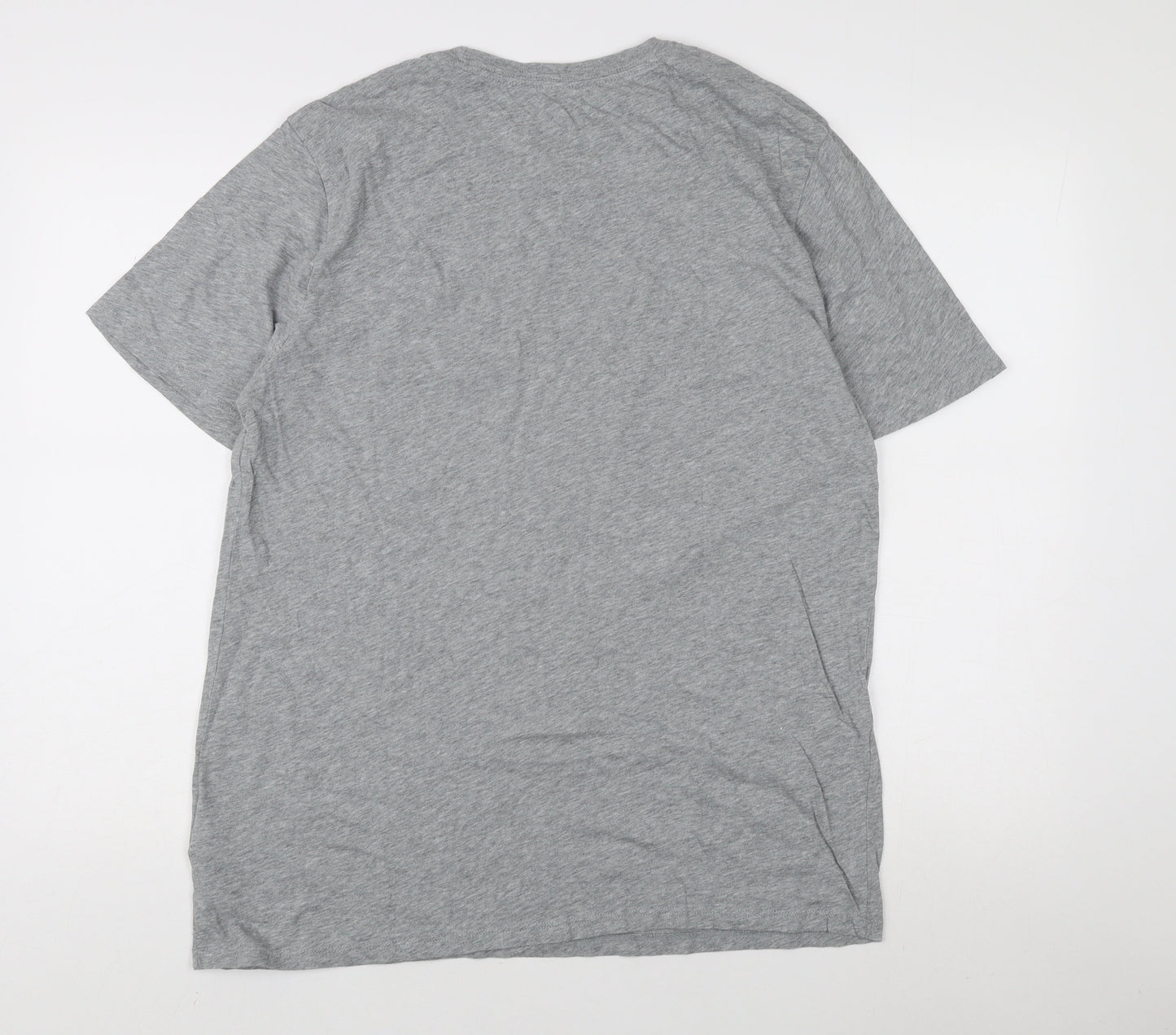 Nike Men's Grey Athletic Fit Logo T-Shirt, Size L