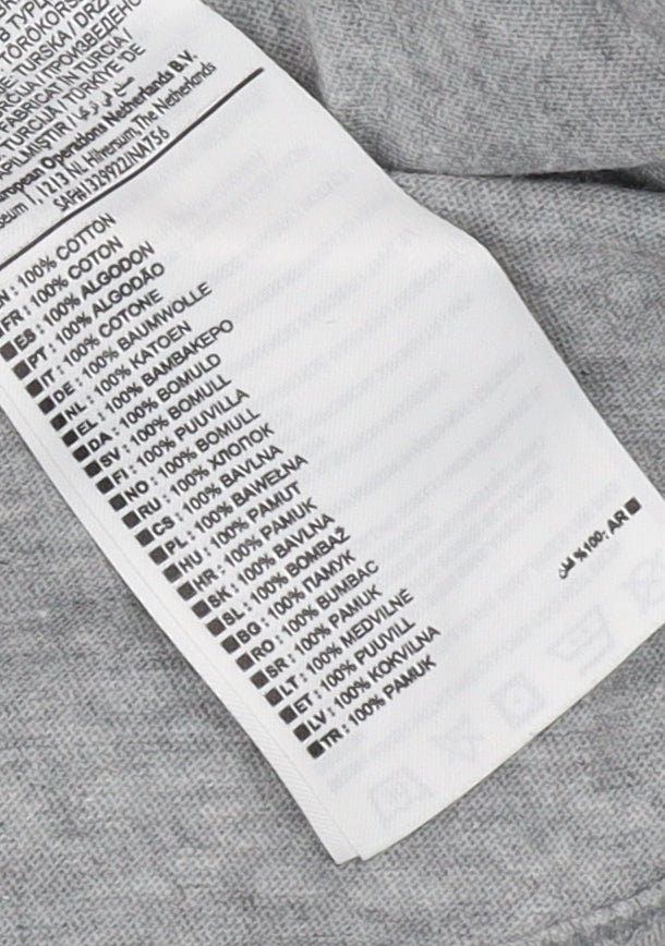 Nike Men's Grey Athletic Fit Logo T-Shirt, Size L