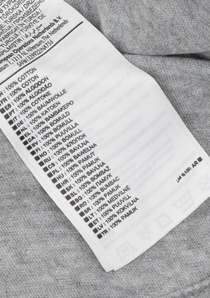 Nike Men's Grey Athletic Fit Logo T-Shirt, Size L