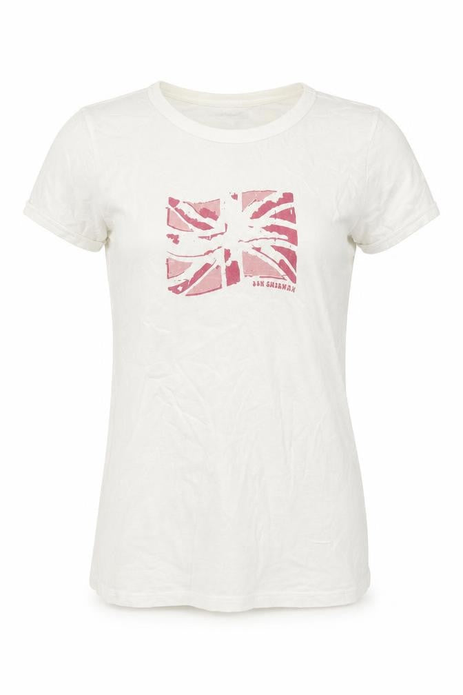 Womens UK Size M Ben Sherman White Basic T-Shirt