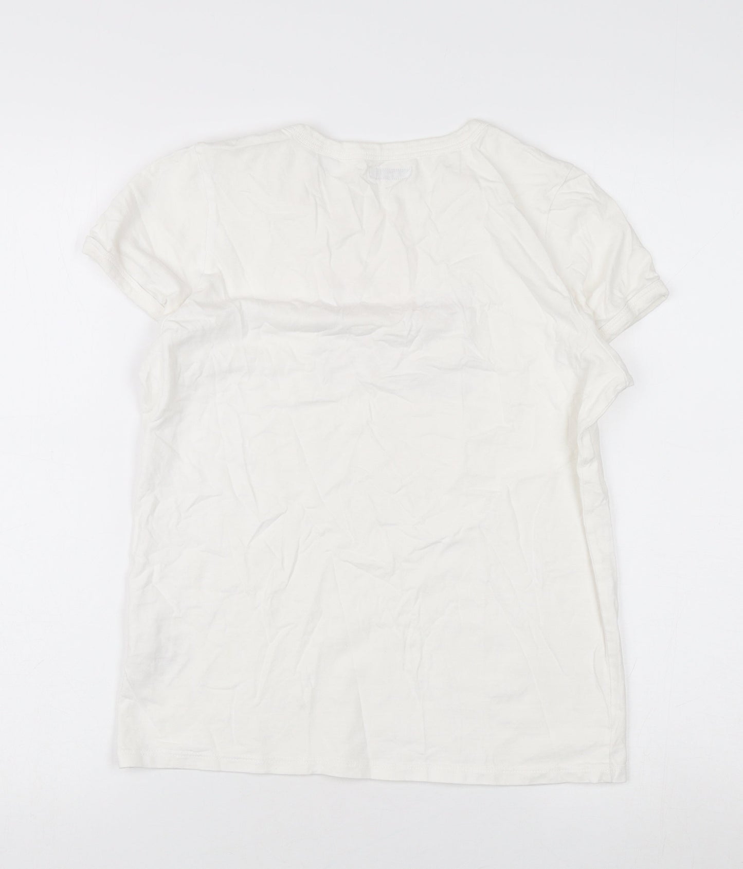 Ben Sherman Women's White T-Shirt, M, Flag Theme