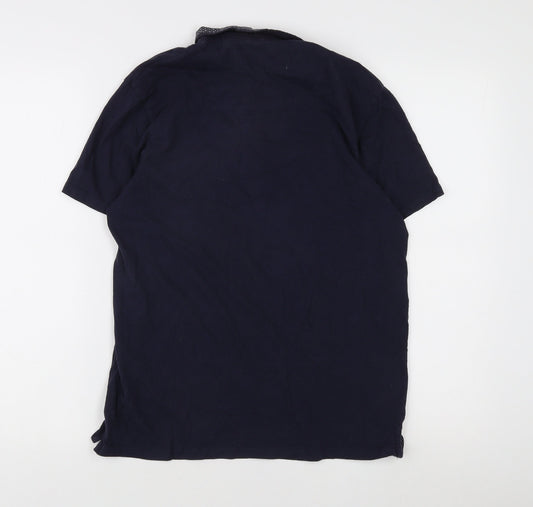 Threadbare Men's Blue Polo Shirt M Regular Fit Casual