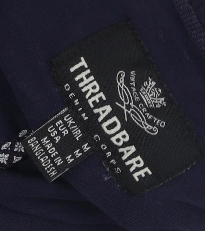 Threadbare Men's Blue Polo Shirt M Regular Fit Casual