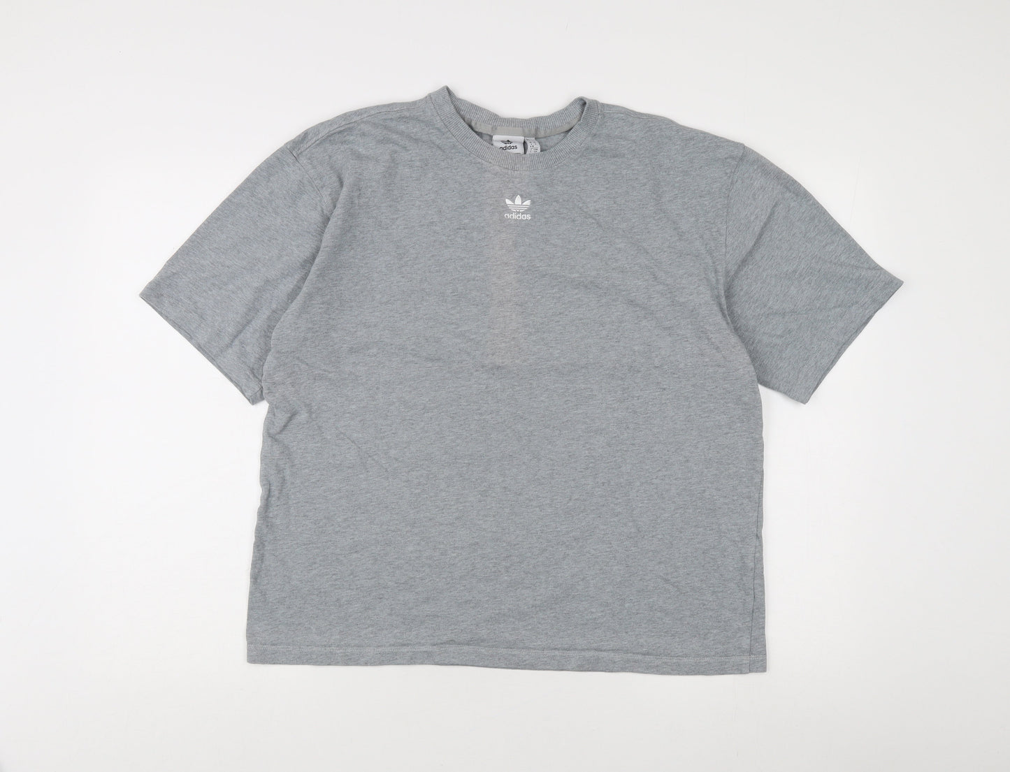 Unisex Adults UK Size S adidas Grey Jersey T-Shirt