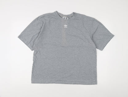 Unisex Adults UK Size S adidas Grey Jersey T-Shirt